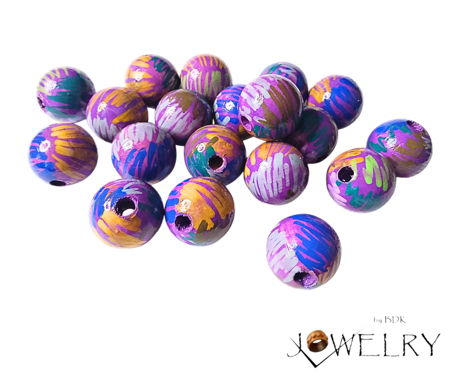 10-Pack Artistic Graffiti Designer Beads