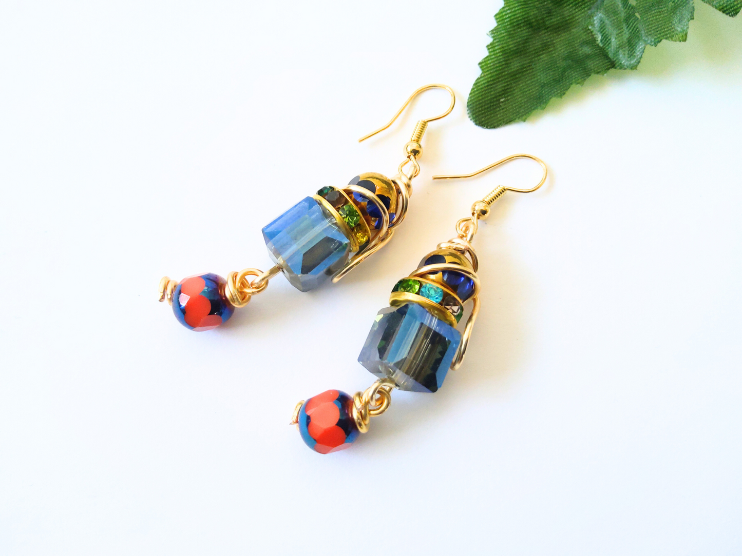 Dangle Glass Boho Earrings