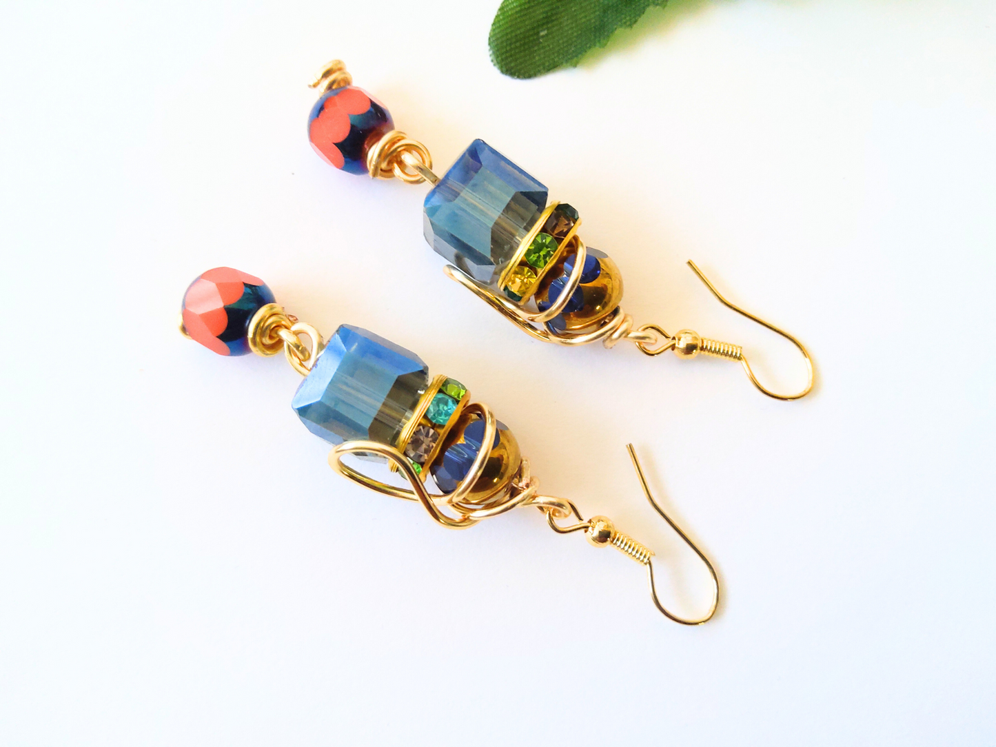 Dangle Glass Boho Earrings