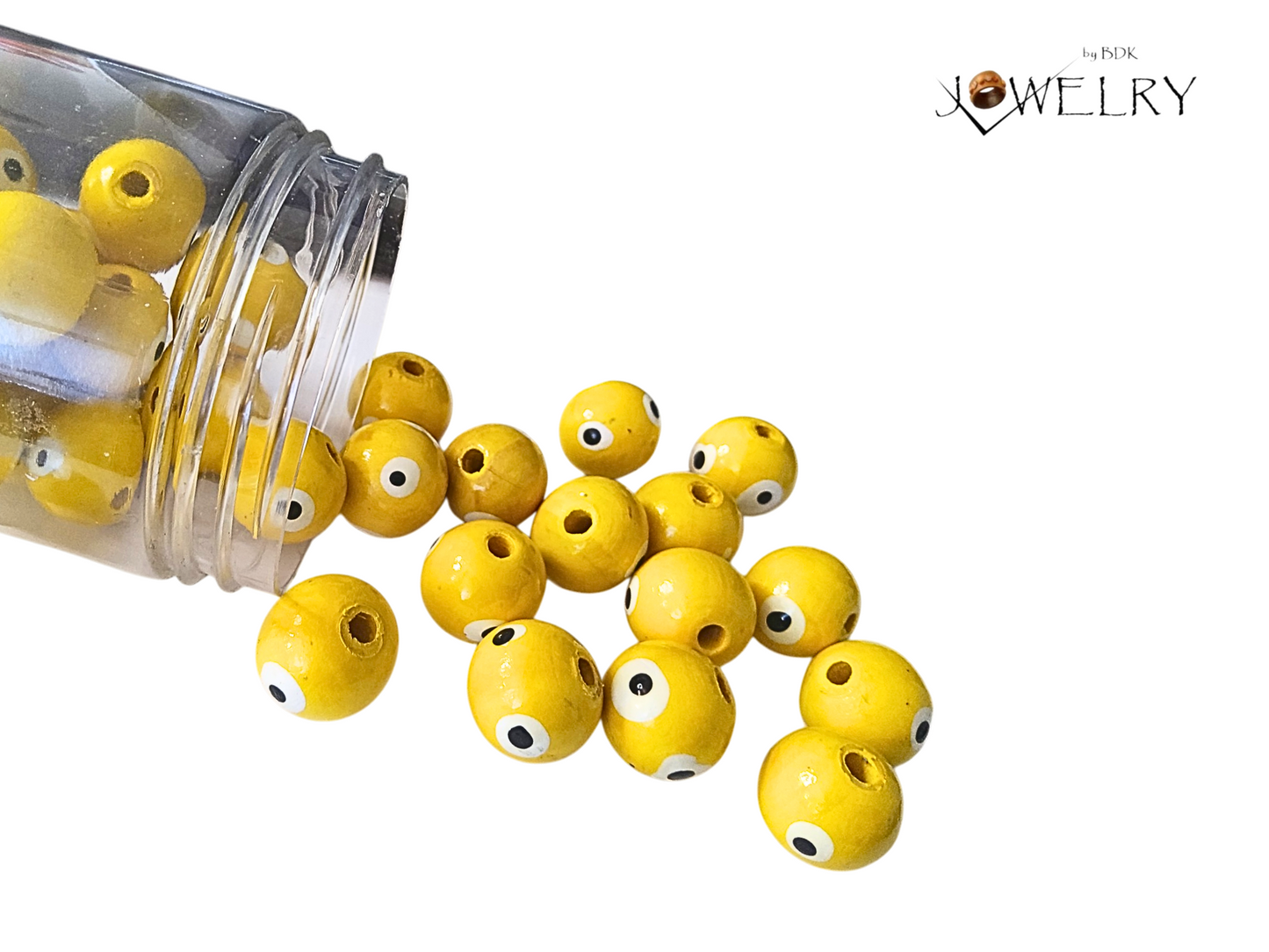 40-Pack Yellow & White Designer Beads