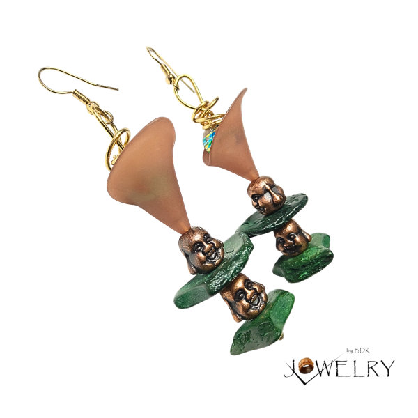 Tier Buddha Boho Dangle Earrings