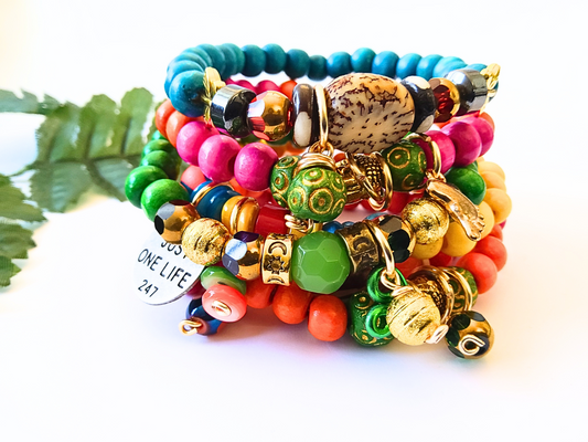 Salwag Beaded Bohemian Stack Bracelets