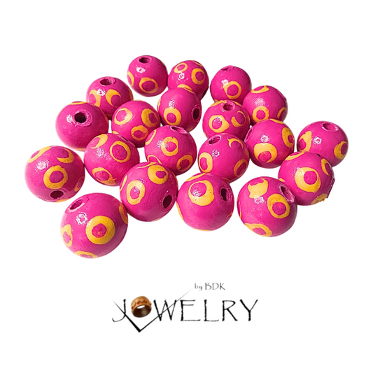 20-Pack Polka Dot Designer Beads