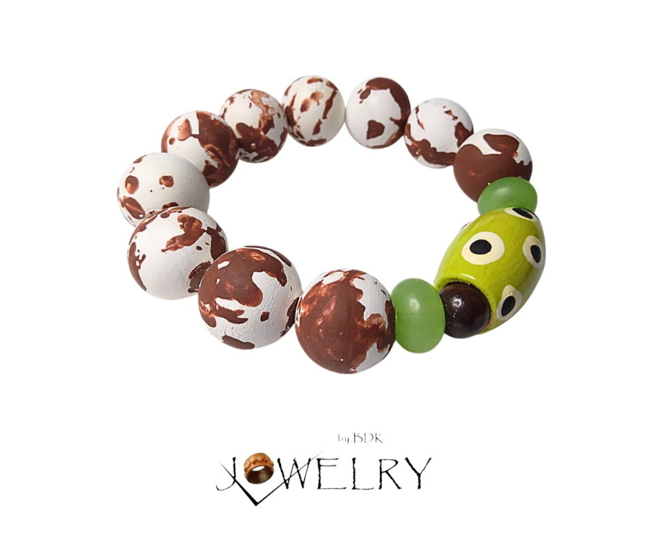 Cow Print Inspired Boho Polka Dot Bracelet