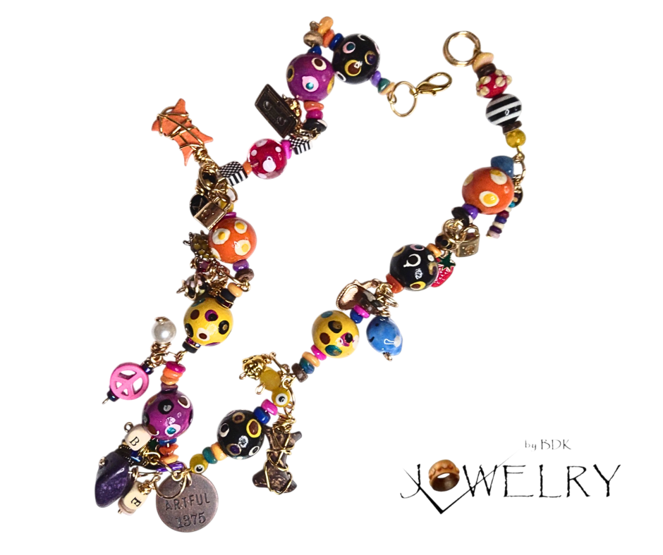 Handmade Junk Linked Charm Necklace