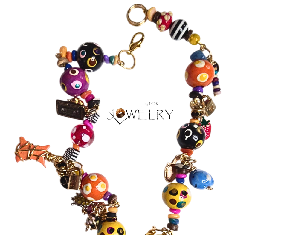 Handmade Junk Linked Charm Necklace