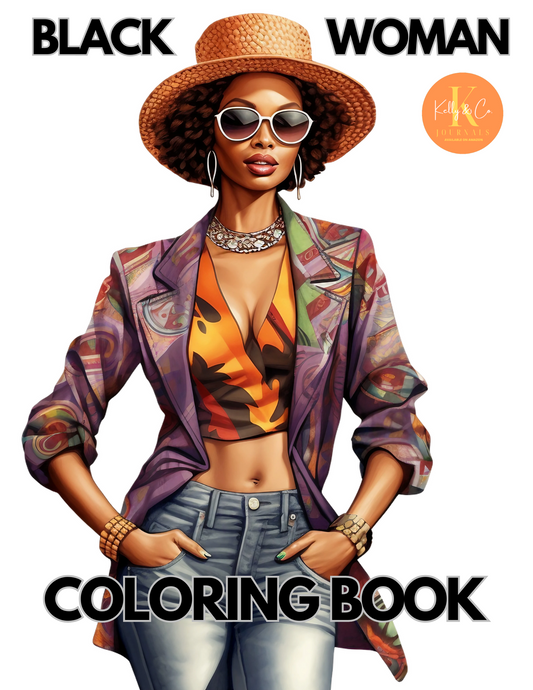 Woman In The Straw Hat Adult Coloring Book