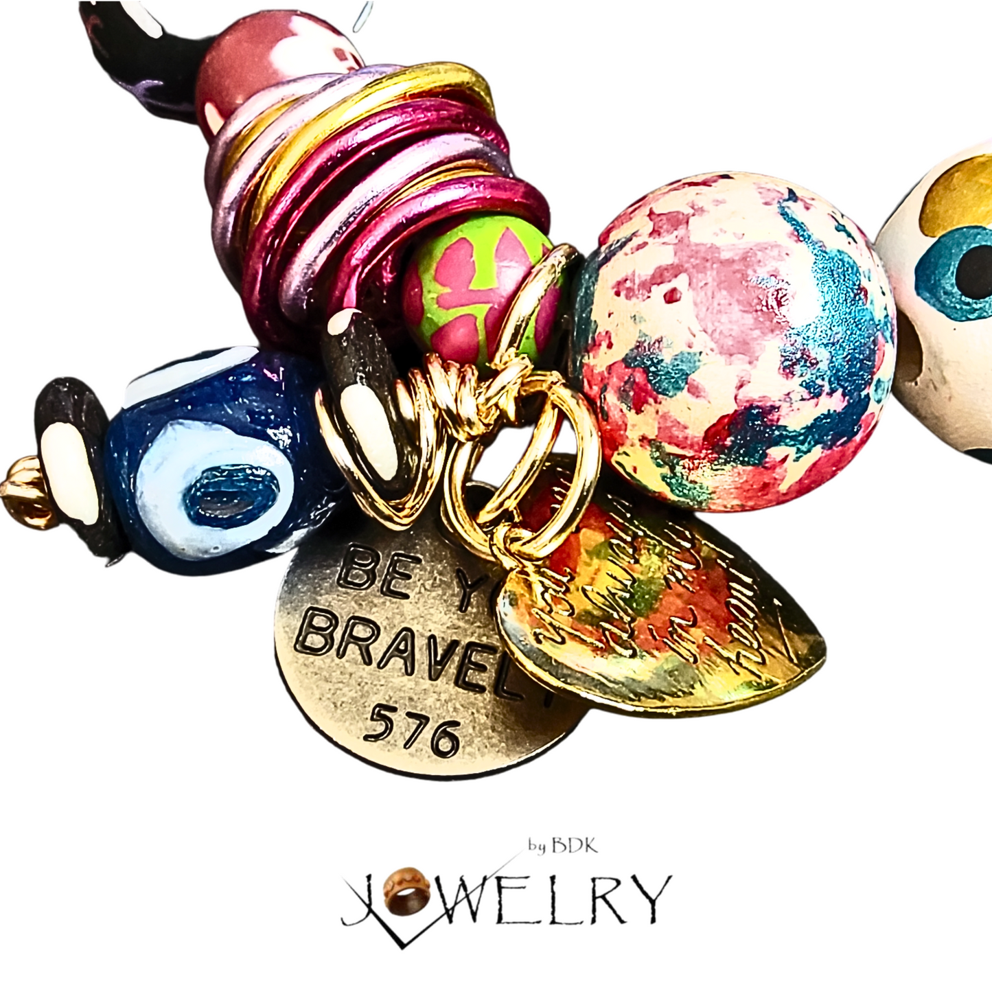 Be You Bravely Chunky Charm Bracelet