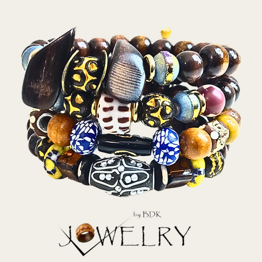 4-Piece Handmade Unisex Boho Bracelet Set