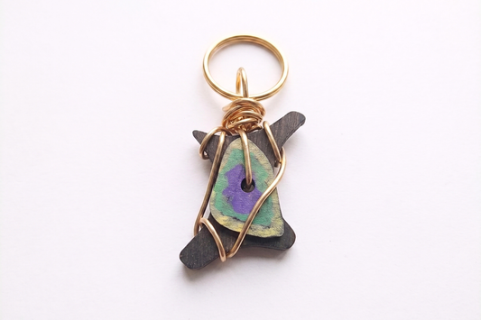 Peacock Inspired Wire-Wrapped Keychains/Purse Accessories