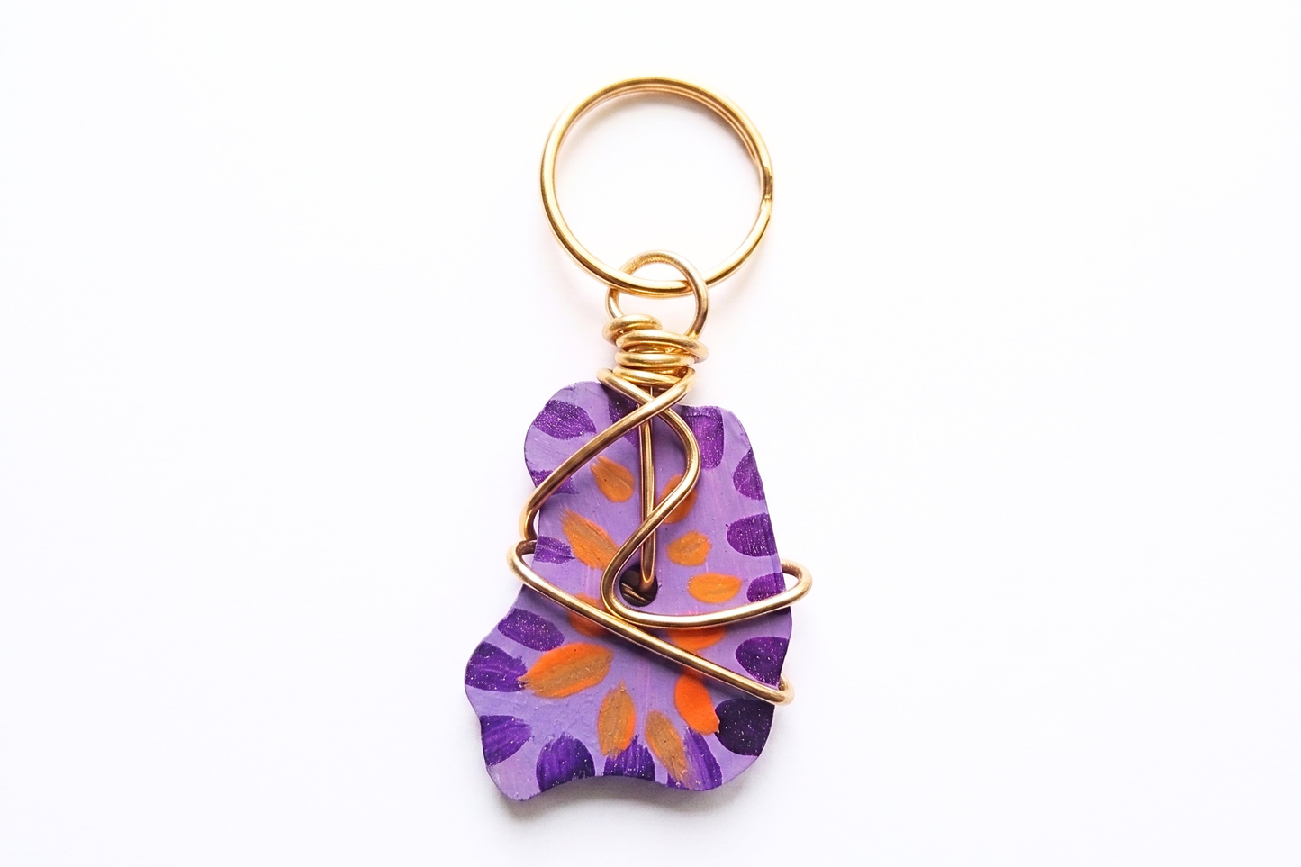 Violet Ember Wire-Wrapped Keychains/Purse Accessories