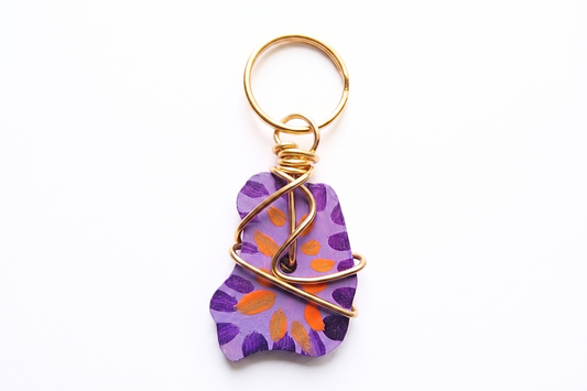 Violet Ember Wire-Wrapped Keychains/Purse Accessories