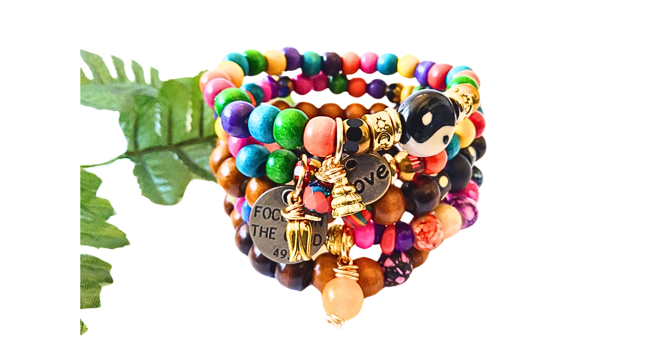 Focus On The Good Love Bohemian Bracelet Stack