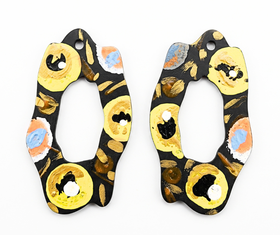 Large Hand-Painted Wood Earring Blanks
