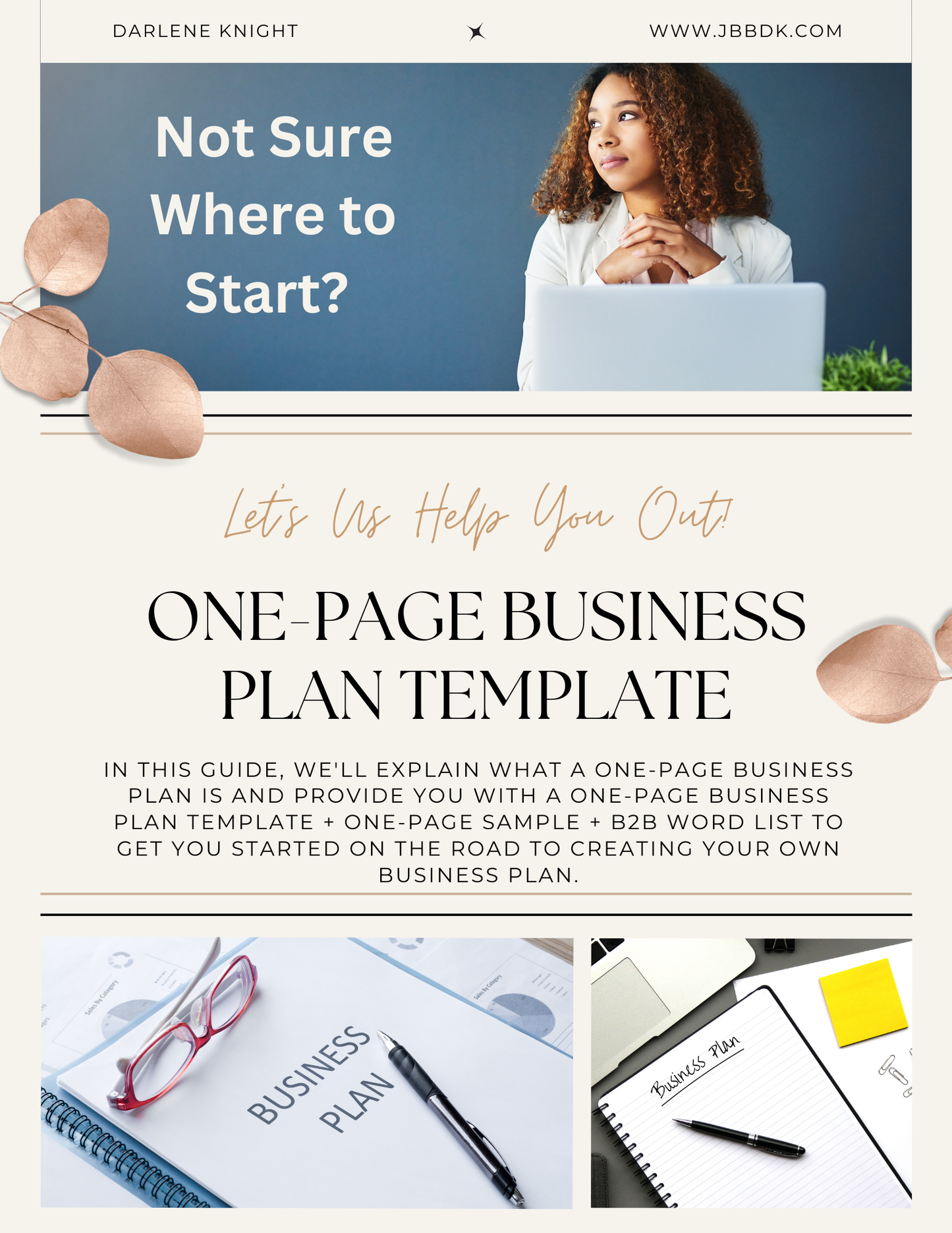 One Page Business Plan Template