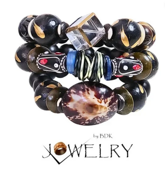 Men's Limpet Shell Beaded 3-PC Bracelet Set