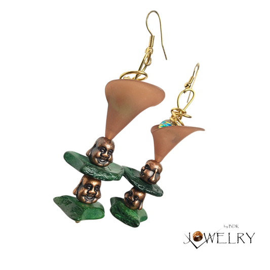Tier Buddha Boho Dangle Earrings