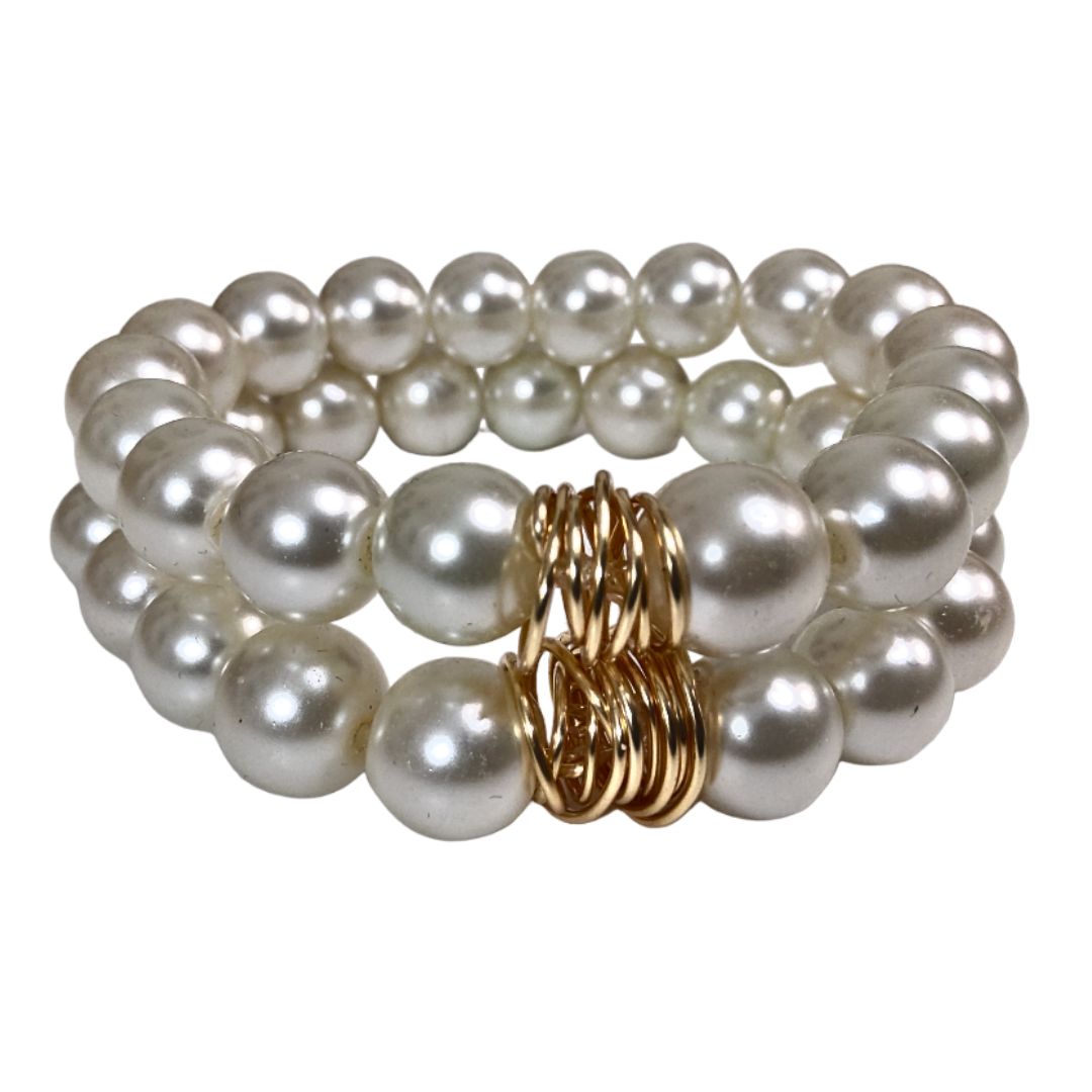 Simulated Elegant Faux Pearl Bracelets