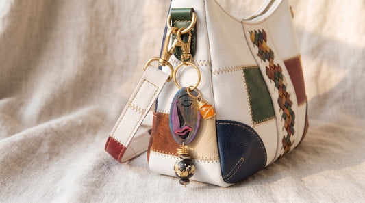 Artistic Keychain with Abstract Face Design