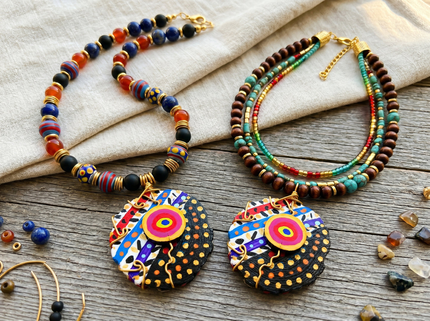 Boho Carnival Burst Pendant