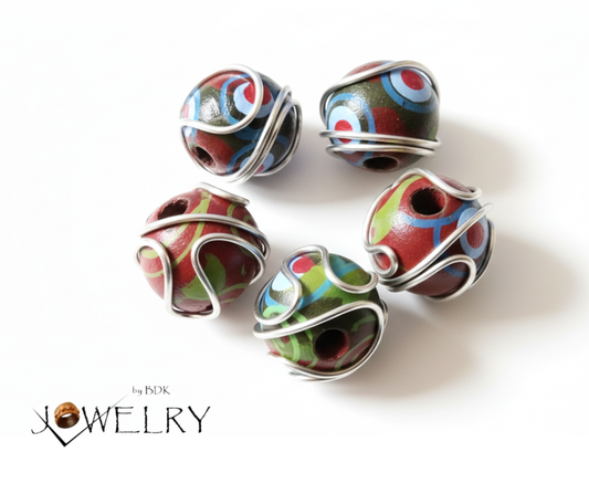 Hand-Painted Collectors Wood Beads